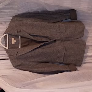 Grey business jacket blazer loft size 4